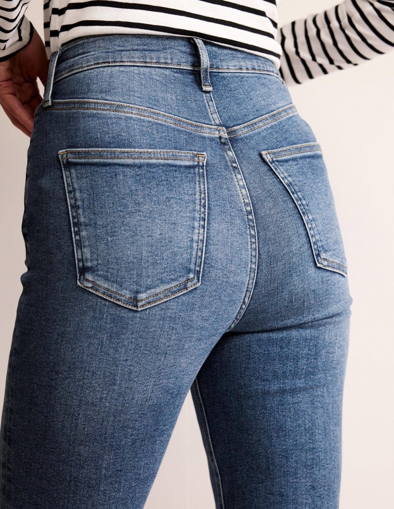 Boden High Rise True Gerade Jeans Damen Blau | CIOEY-5974