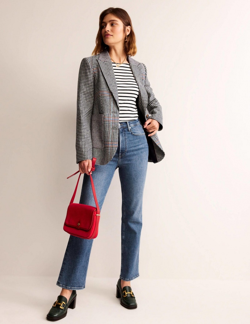 Boden High Rise True Gerade Jeans Damen Blau | CIOEY-5974