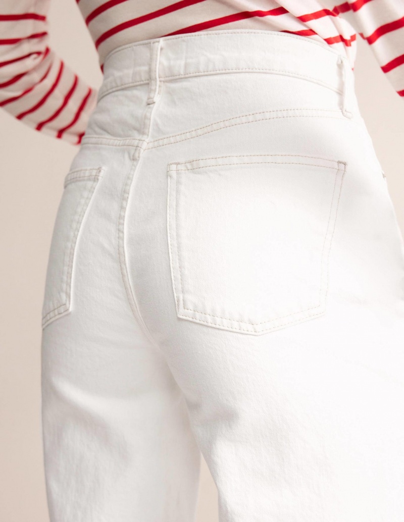 Boden High Rise True Gerade Jeans Damen Weiß | VJASU-9265