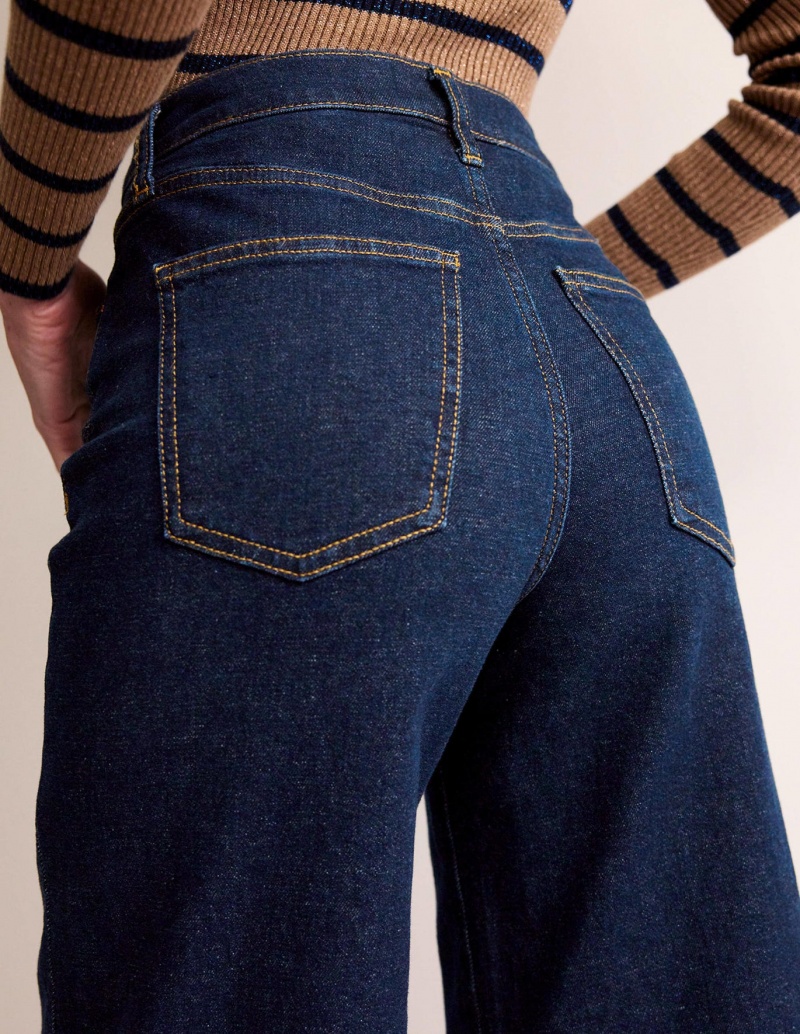 Boden High Rise Weite Leg Jeans Damen Indigo | ZTNHK-0851