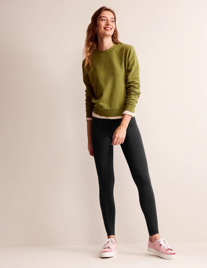 Boden High Waisted Active Leggings Damen Schwarz | PUTNL-0421