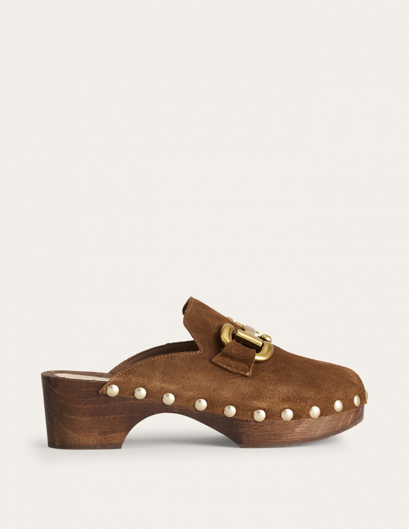 Boden Iris Snaffle Absatz Clogs Damen Braun | AKVCE-7905