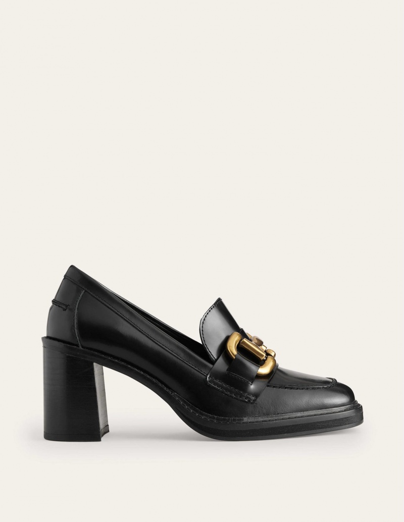 Boden Iris Snaffle Absatz Halbschuhe Damen Schwarz | DZWTX-9306