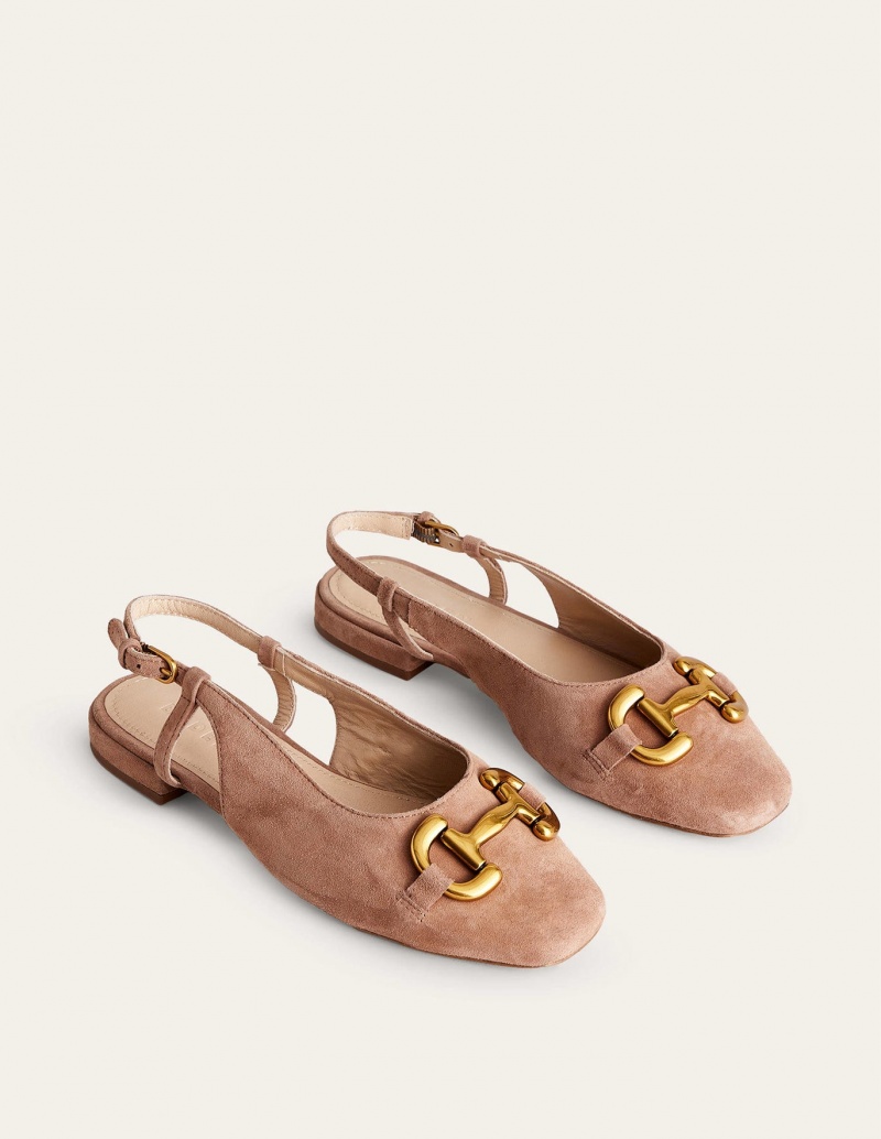 Boden Iris Snaffle Slingback Flache Schuhe Damen Braun | YUWIF-4179