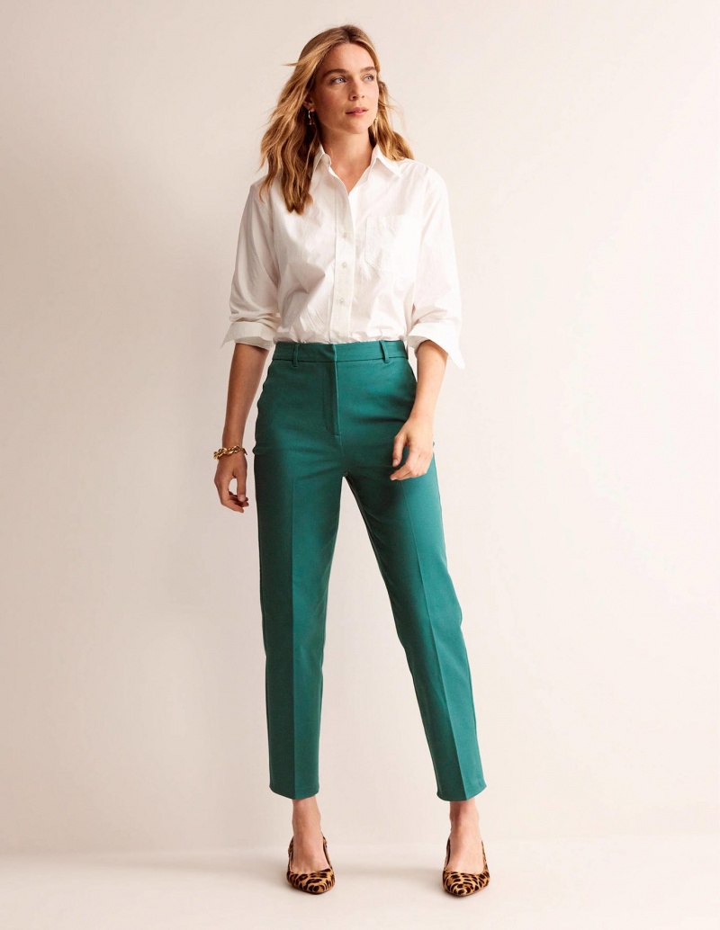 Boden Kew Bi-stretch Hose Damen Grün | SKTJN-3649