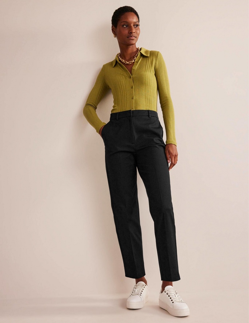 Boden Kew Bi-stretch Hose Damen Schwarz | FGRYS-3746