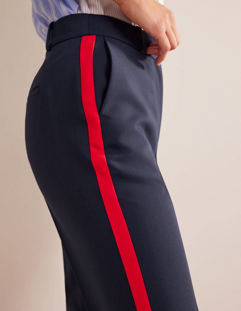 Boden Kew Side Stripe Hose Damen Navy | OSGMD-1920