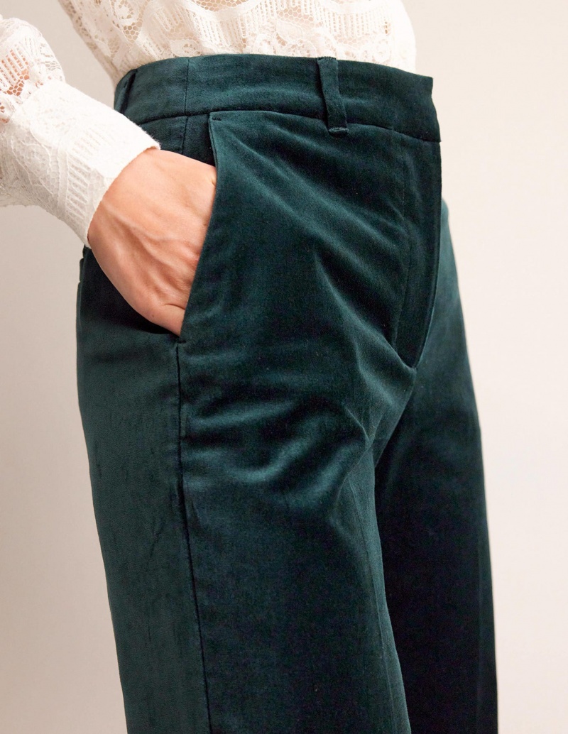 Boden Kew Velvet Hose Damen Grün | MKCTY-2084