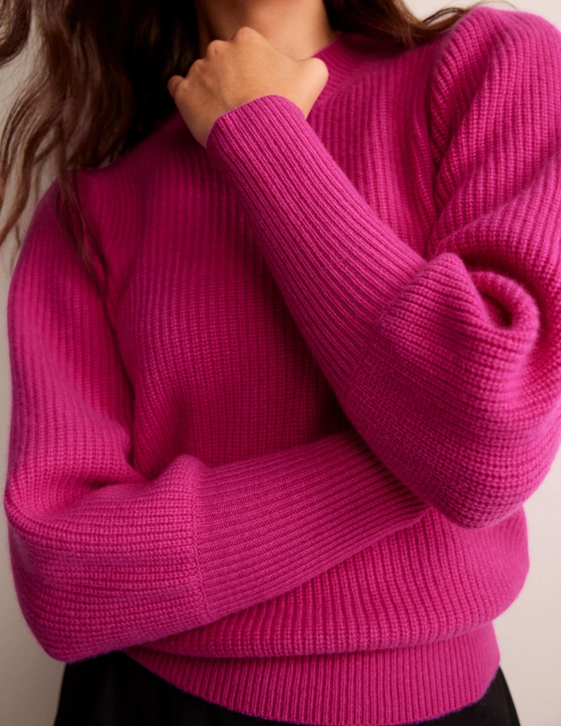 Boden Key Hole Cashmere Pullover Damen Rosa Lila | RAZTN-9107