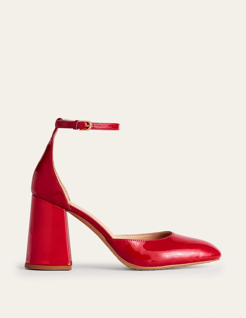Boden Lack-Leder Court Schuhe Damen Rot | BPEIU-8590
