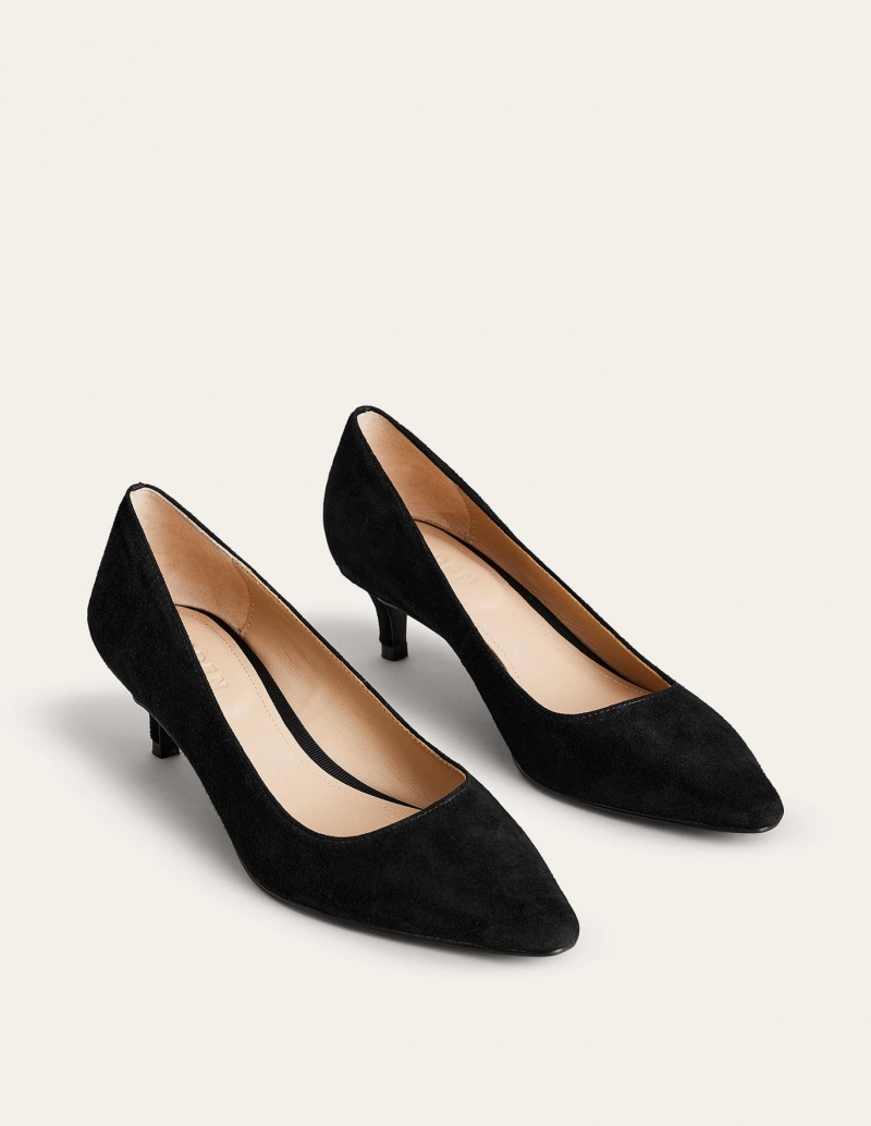 Boden Lara Low-Absatz Court Schuhe Damen Schwarz | EQBLP-1037