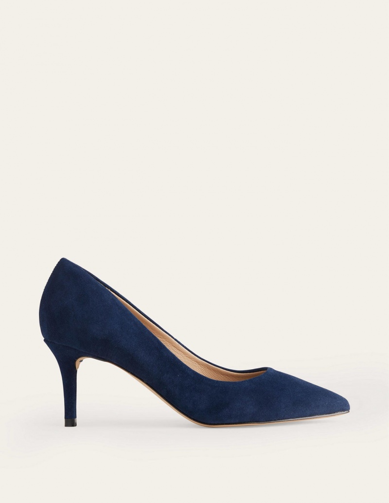 Boden Lara Mid-Absatz Court Schuhe Damen Navy | SGACN-1943