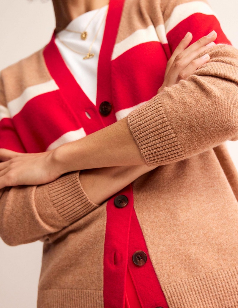 Boden Marianne Cashmere Strickjacke Damen Braun | YQZUT-9514