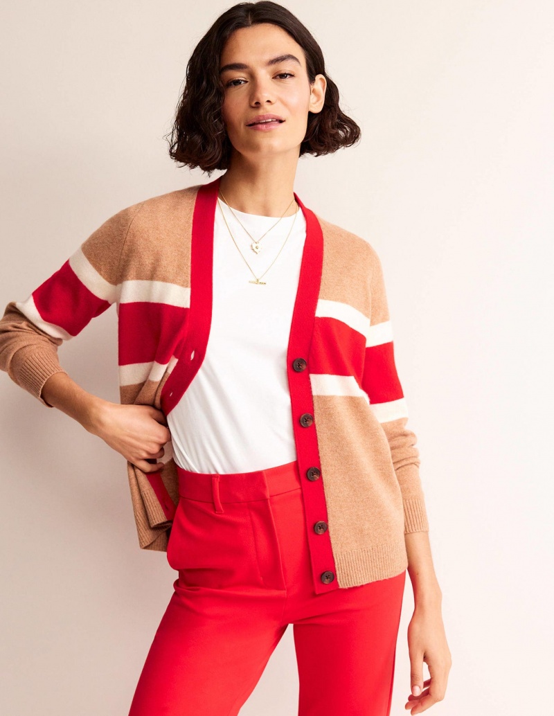 Boden Marianne Cashmere Strickjacke Damen Braun | YQZUT-9514