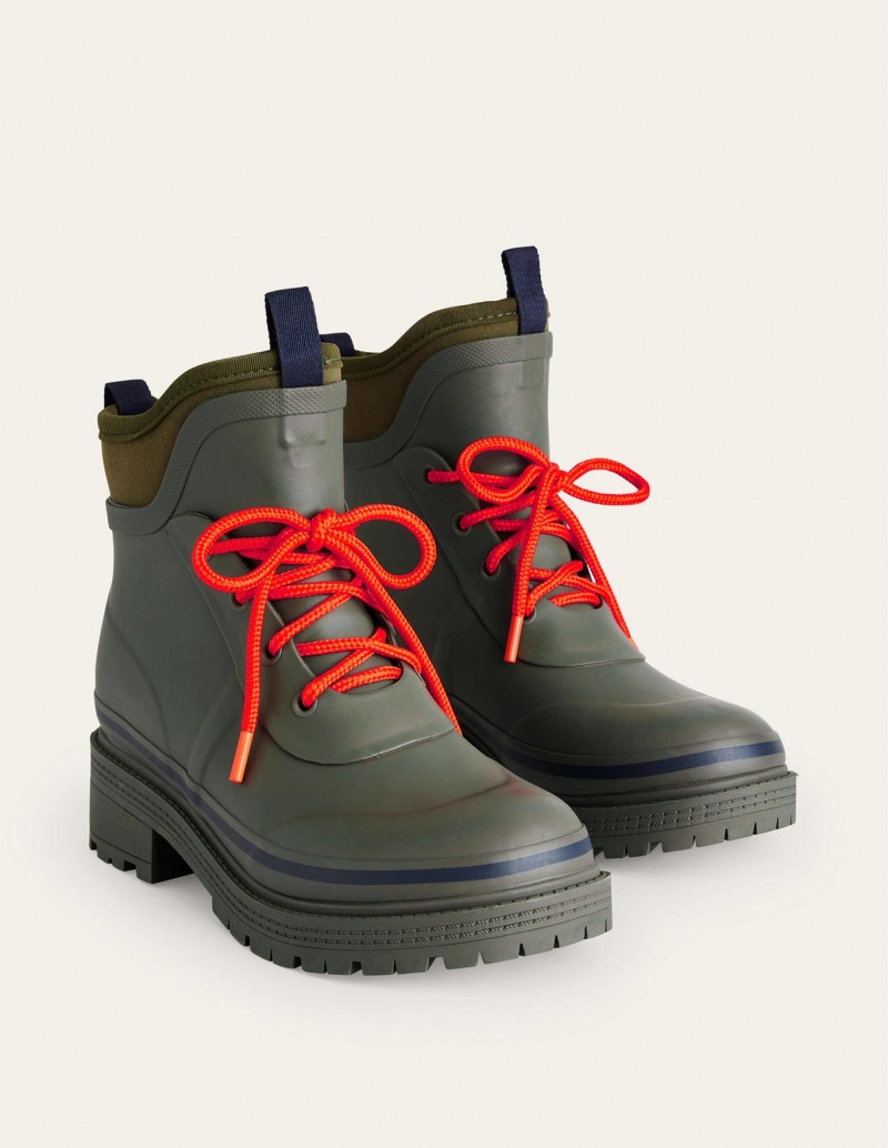 Boden Mary Spitze-up Chelsea Stiefel Damen Tiefesolivgrün | IMQTZ-8037