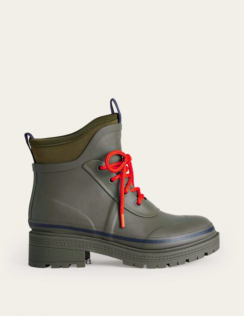 Boden Mary Spitze-up Chelsea Stiefel Damen Tiefesolivgrün | IMQTZ-8037