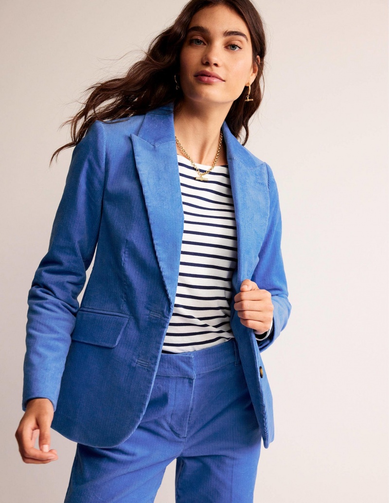 Boden Marylebone Cord Blazer Damen Blau | GSRBX-2697