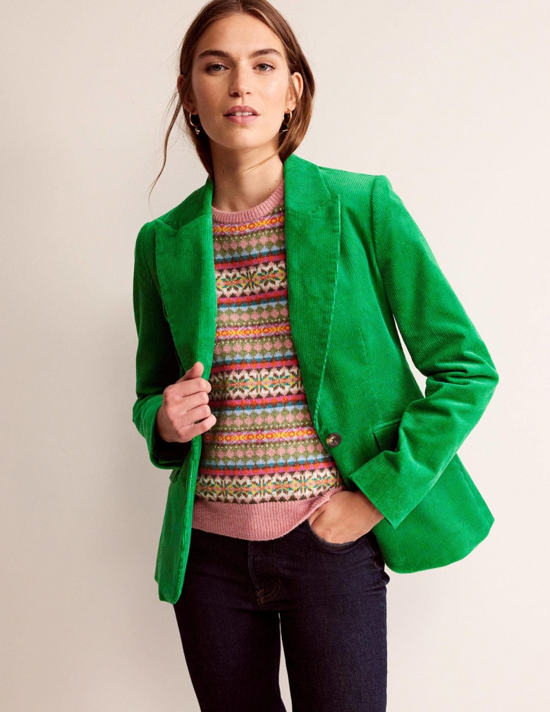 Boden Marylebone Cord Blazer Damen Grün | ARFBS-9647