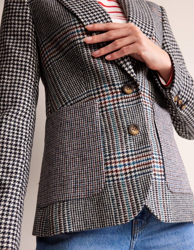 Boden Marylebone Tweed Blazer Damen Grau | OTQRJ-6572