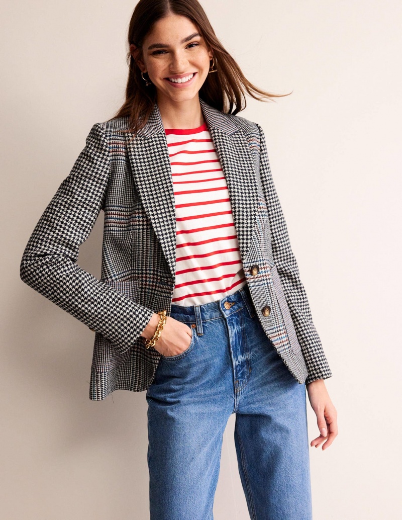Boden Marylebone Tweed Blazer Damen Grau | OTQRJ-6572