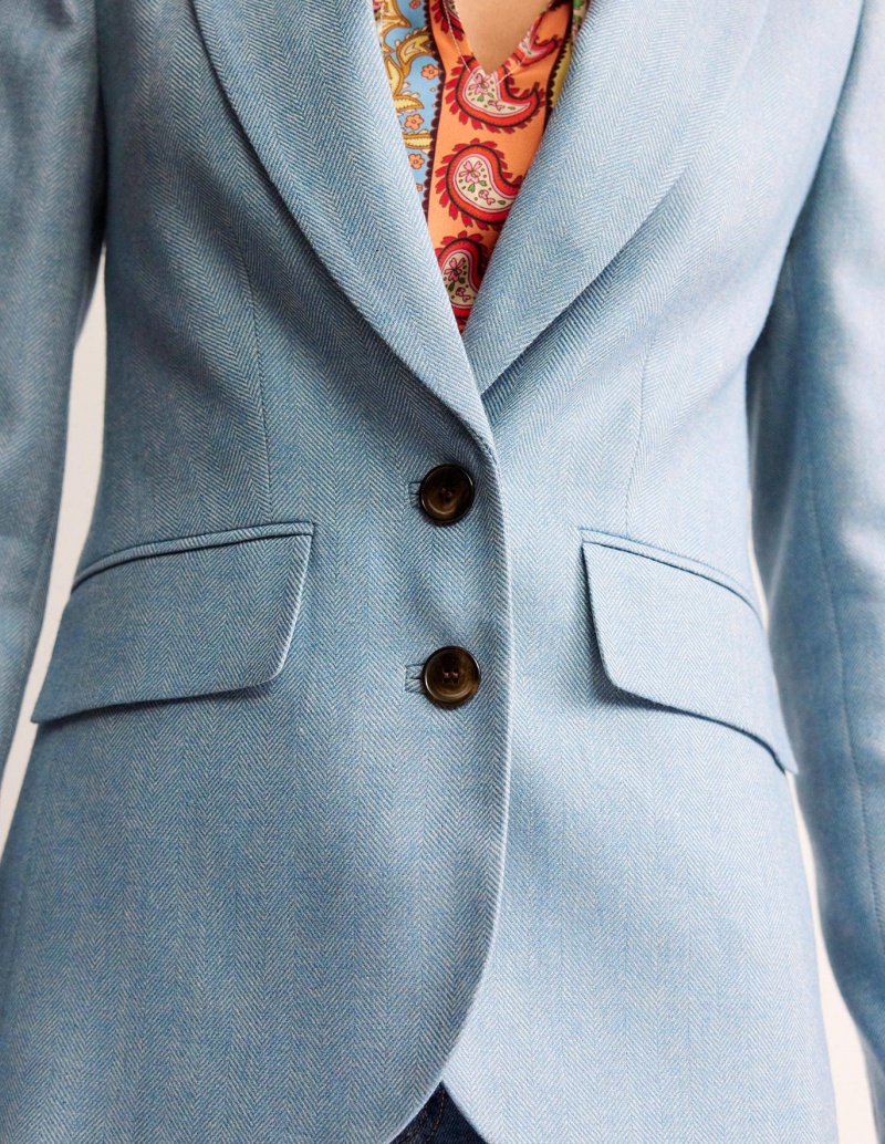 Boden Marylebone Wolle Blazer Damen Blau | RQIVZ-4875