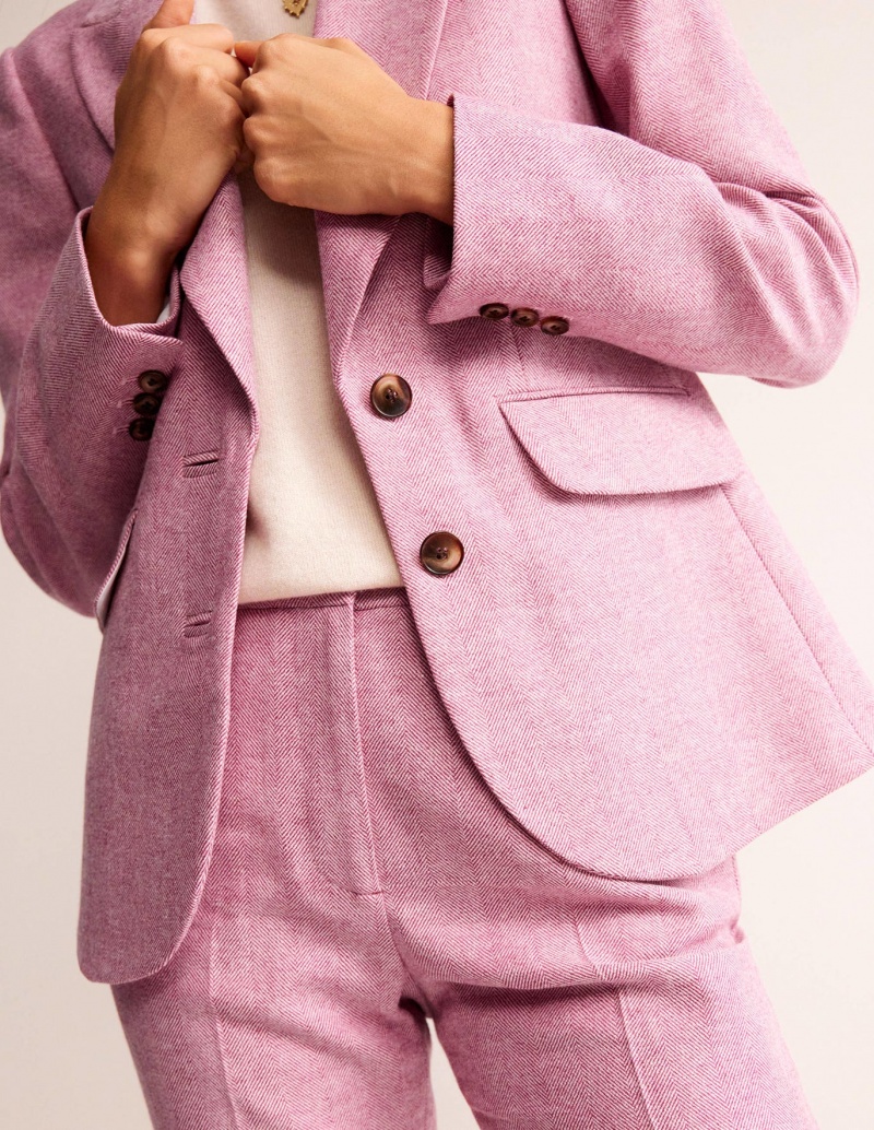 Boden Marylebone Wolle Blazer Damen Rosa | MVGBE-5926