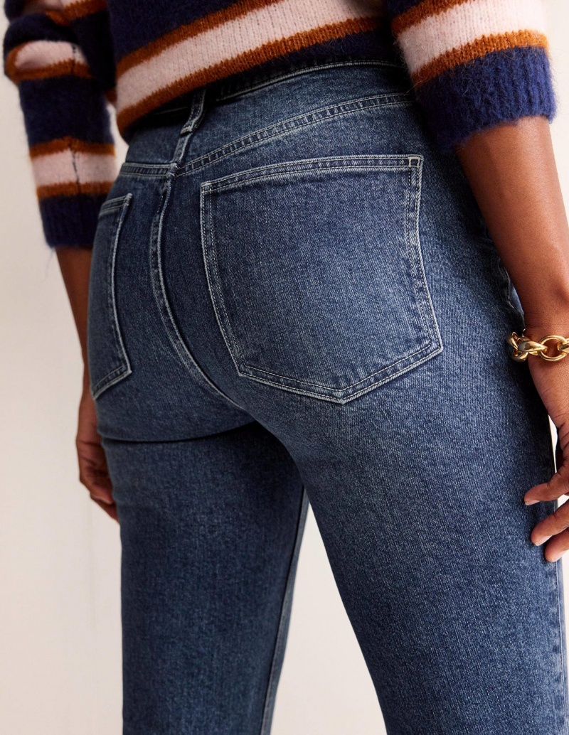 Boden Mid Rise Baby Kick Jeans Damen Blau | TWHCF-6701