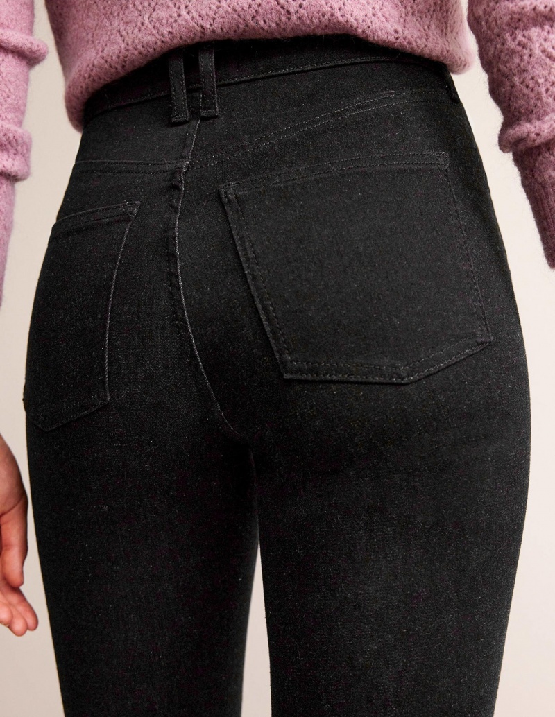 Boden Mid Rise Slim Flare Jeans Damen Schwarz | YPEKX-6459