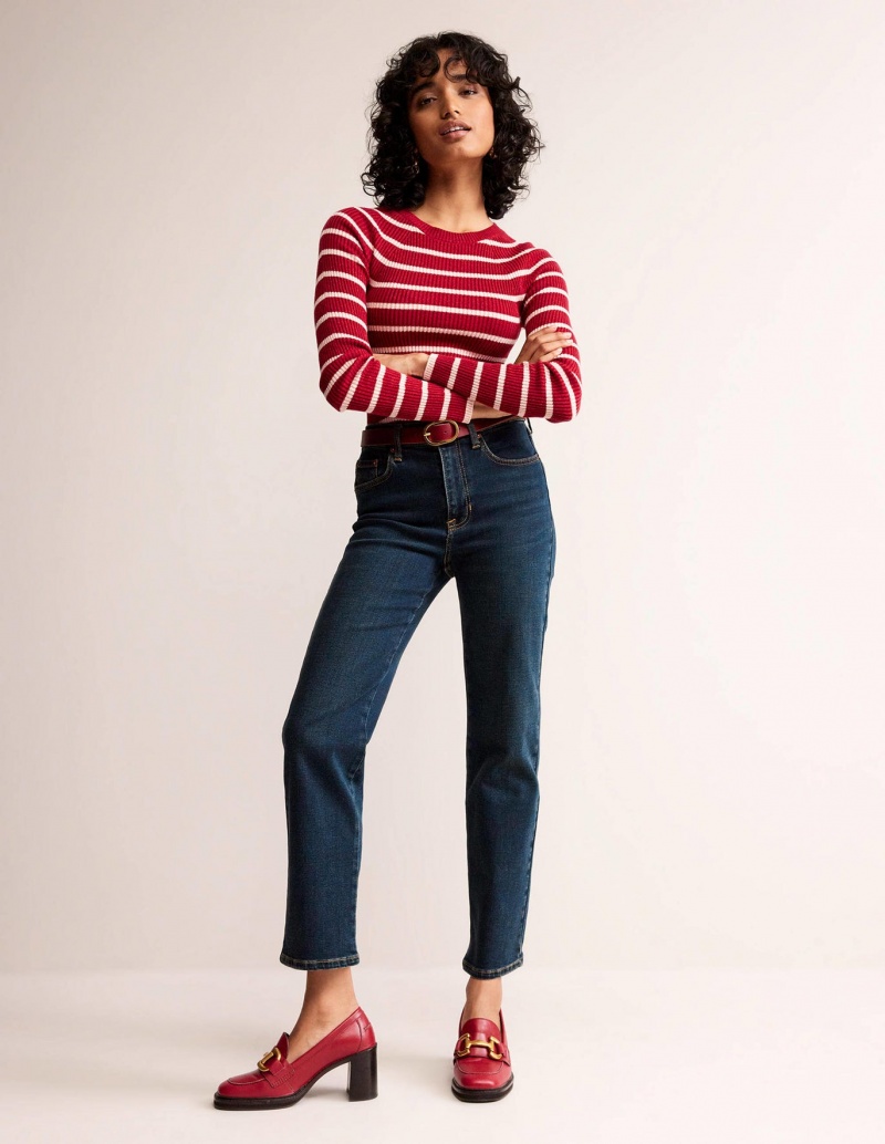 Boden Mid Rise Slim Jeans Damen Indigo | TBJVZ-8690