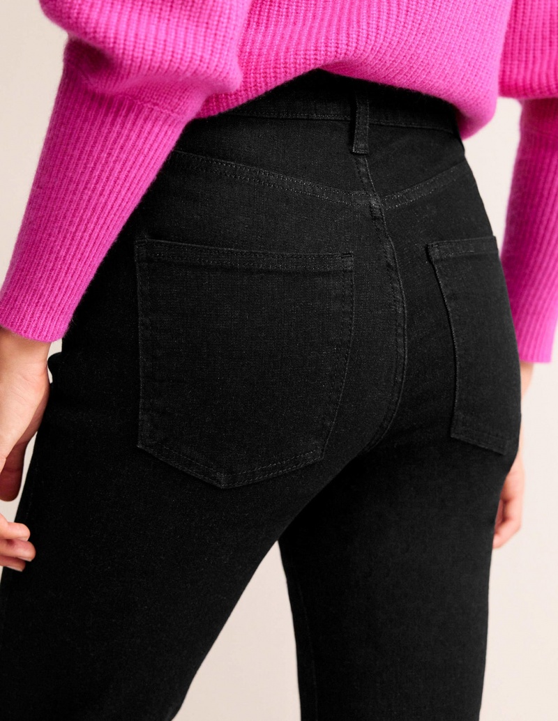 Boden Mid Rise Slim Jeans Damen Schwarz | RPGYH-8237