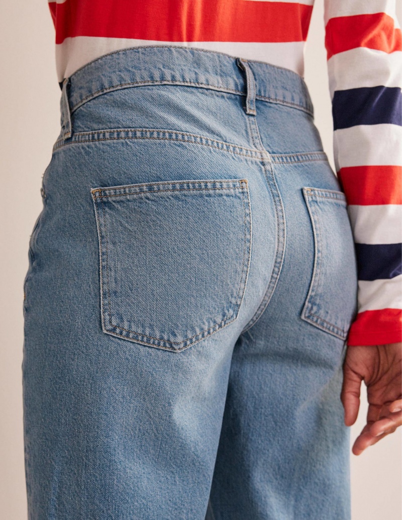Boden Mid Rise Tapered Jeans Damen Blau | GPHMI-9385