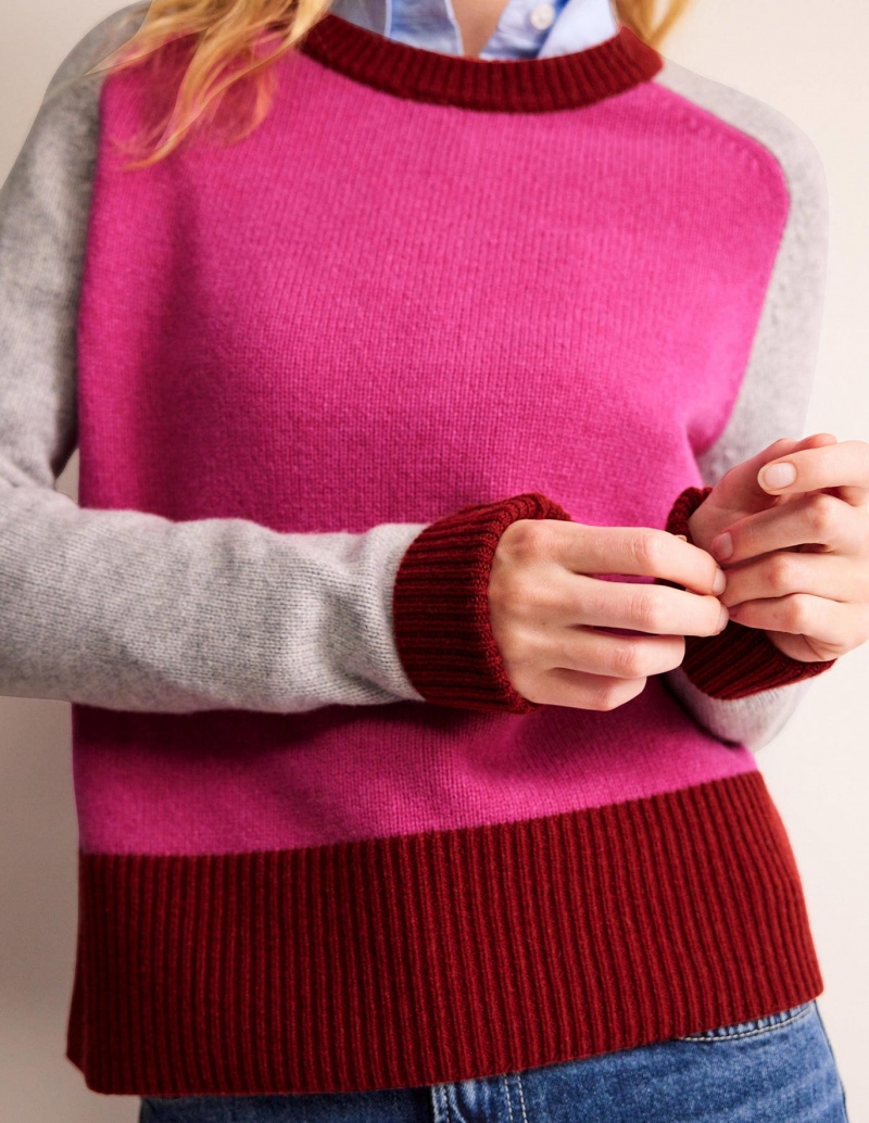 Boden Olivia Merino Pullover Damen Rosa | KJTAW-6438