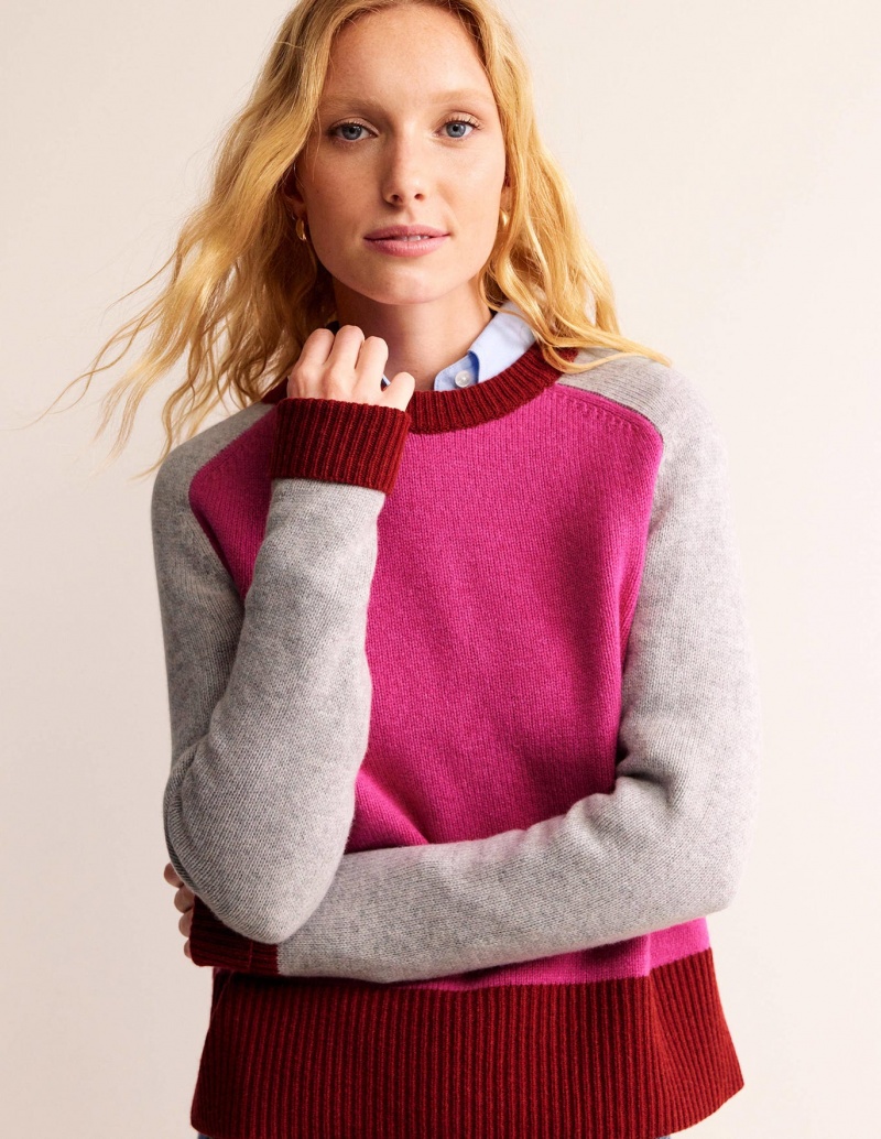 Boden Olivia Merino Pullover Damen Rosa | KJTAW-6438