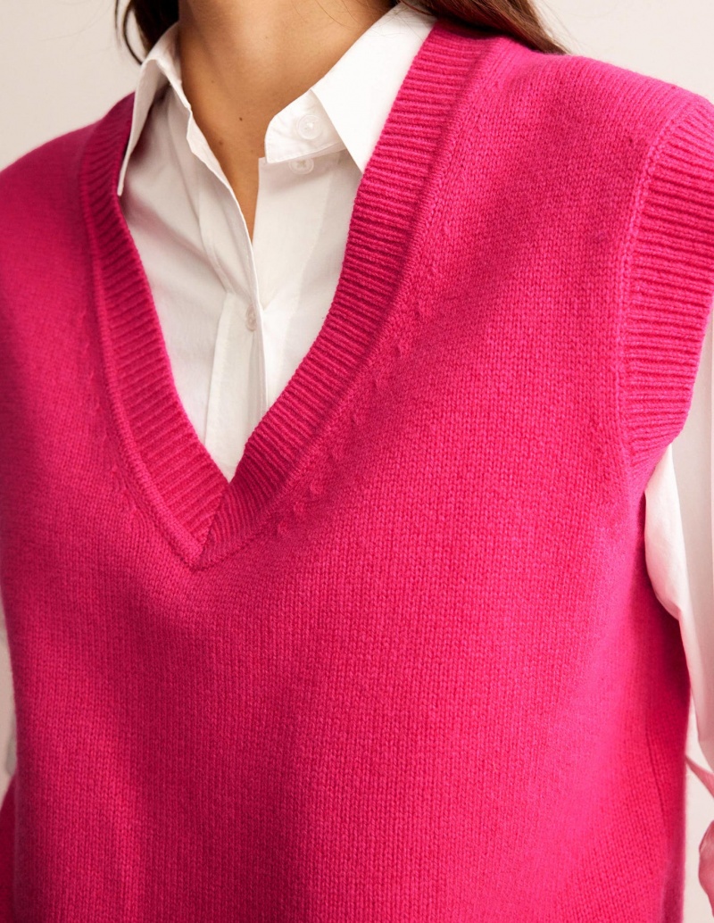 Boden Olivia Merino Strickjacke Damen Rosa | KQATI-3780