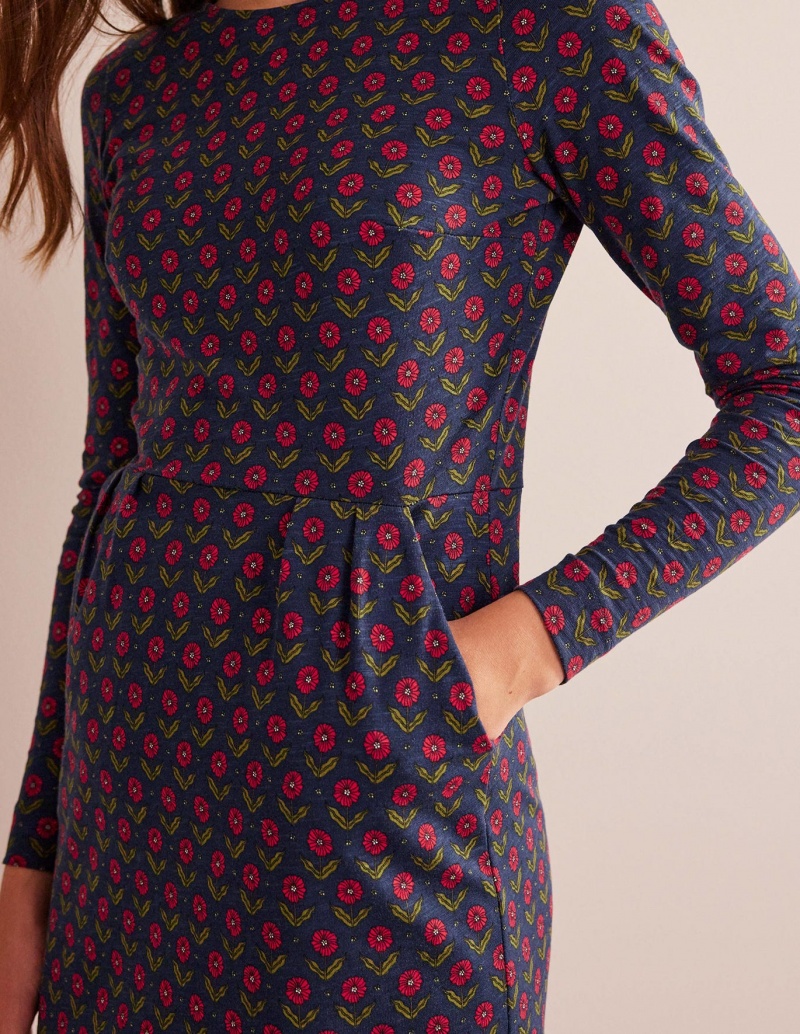 Boden Penelope Jersey Kleid Damen Navy | LTNGC-8906