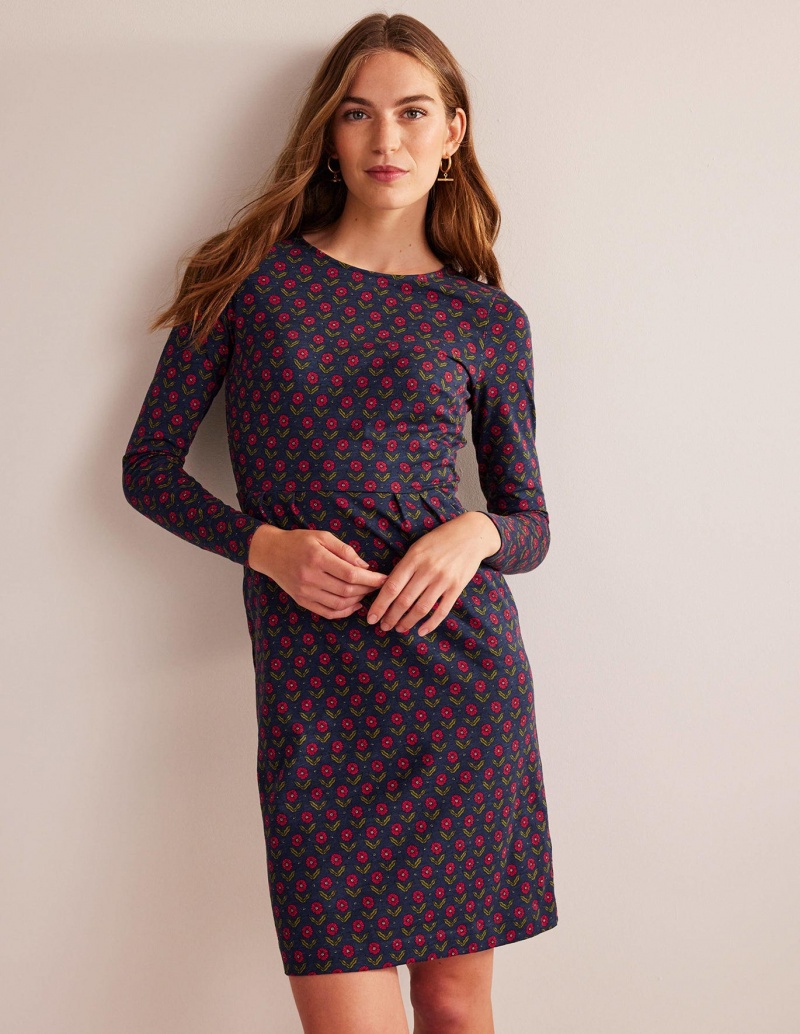 Boden Penelope Jersey Kleid Damen Navy | LTNGC-8906