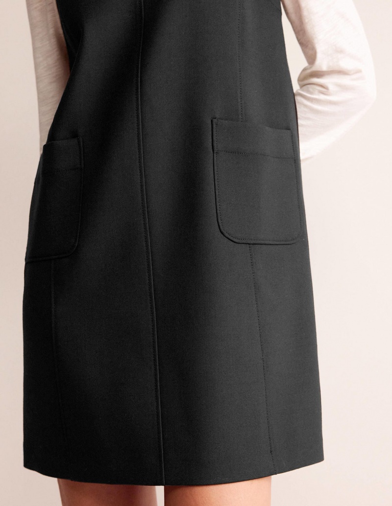 Boden Pocket Detail Mini Shift Kleid Damen Schwarz | HWRXS-3512