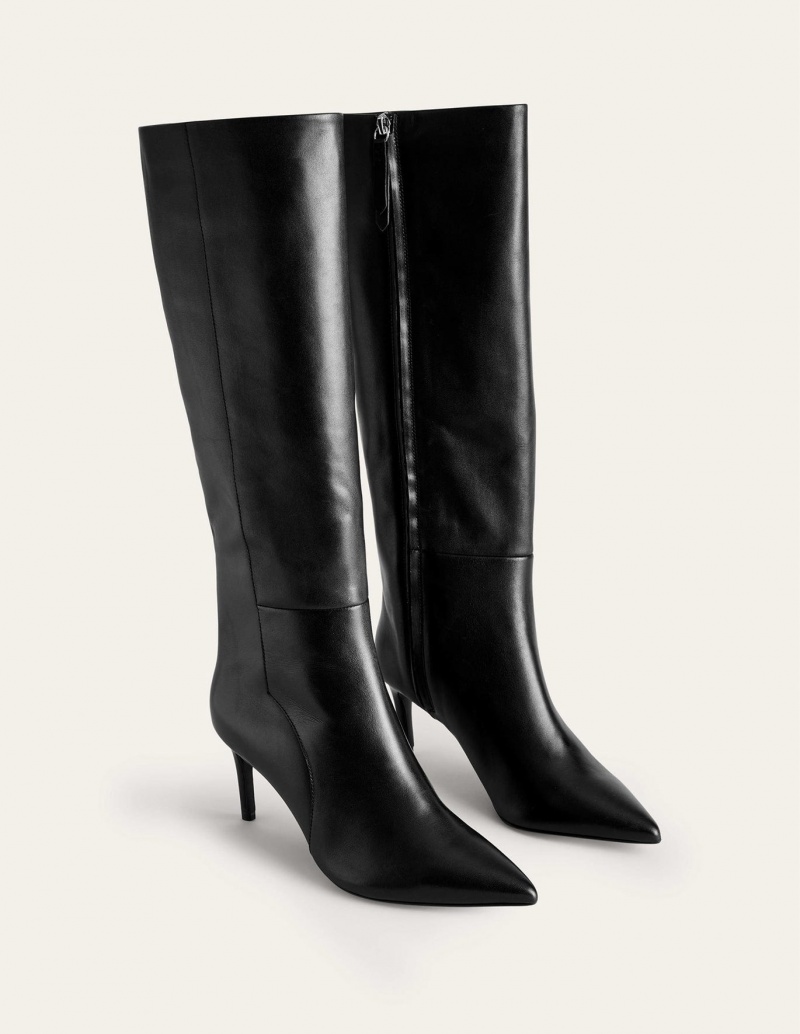 Boden Pointed-Kappe Knee Hohe Stiefel Damen Schwarz | ZYRHC-3128
