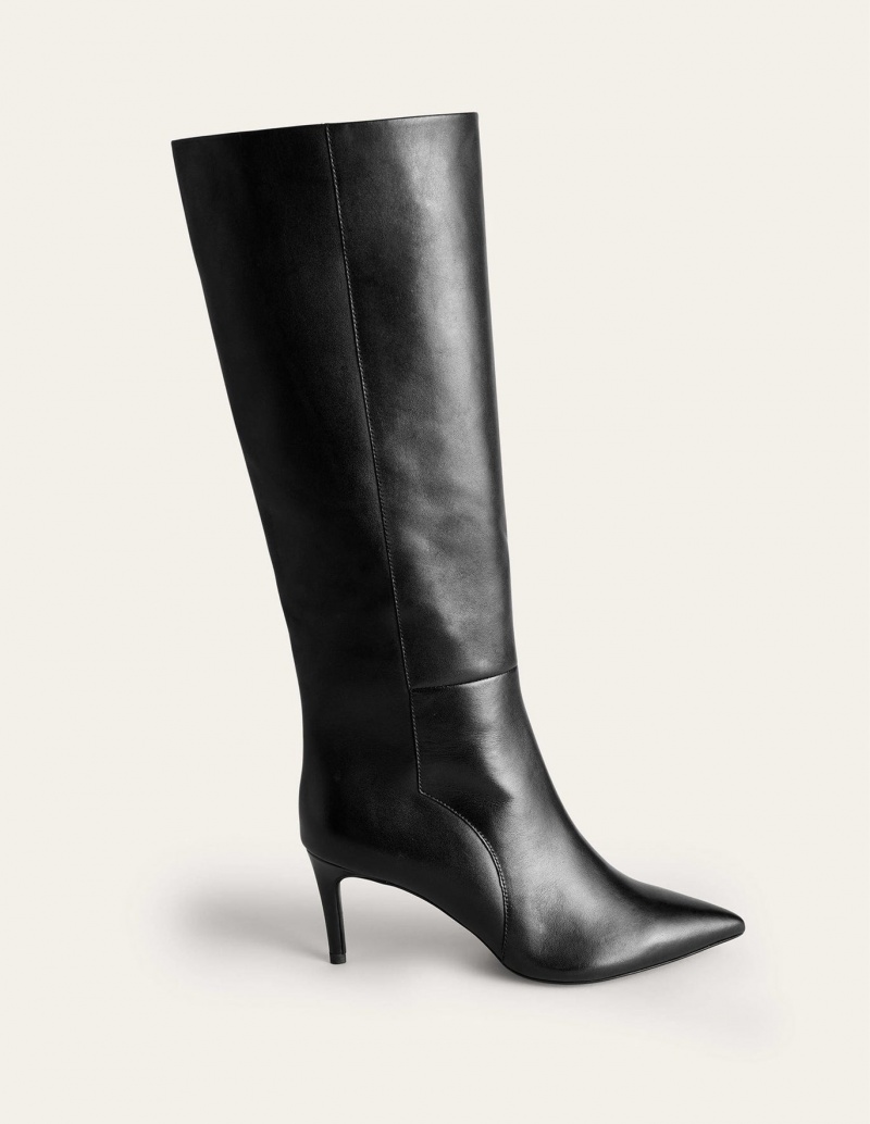 Boden Pointed-Kappe Knee Hohe Stiefel Damen Schwarz | ZYRHC-3128