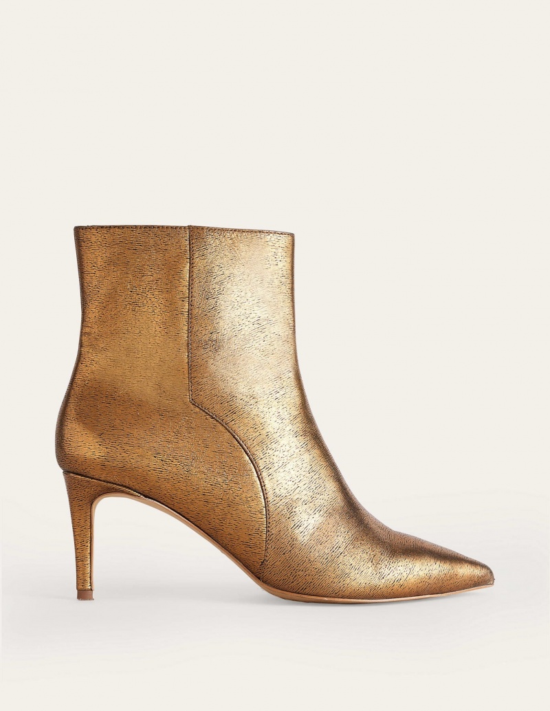 Boden Pointed-Kappe Stiefeletten Damen Gold Metal | JTOGS-5364
