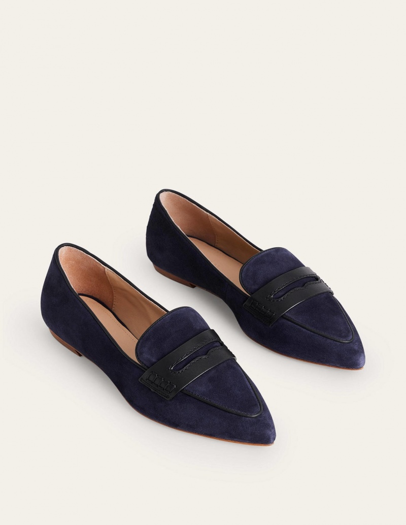 Boden Pointed Halbschuhe Damen Navy | JUCFP-4079