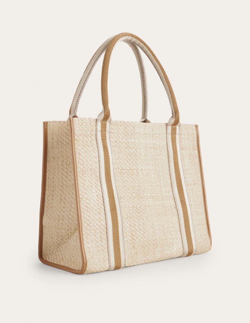 Boden Raffia Tragetaschen Damen Weiß | 847CSWGZQ