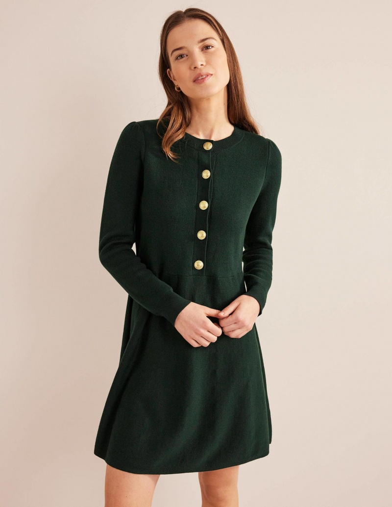 Boden Relaxed Gestrickt Mini Kleid Damen Schwarz | CKUWY-1837