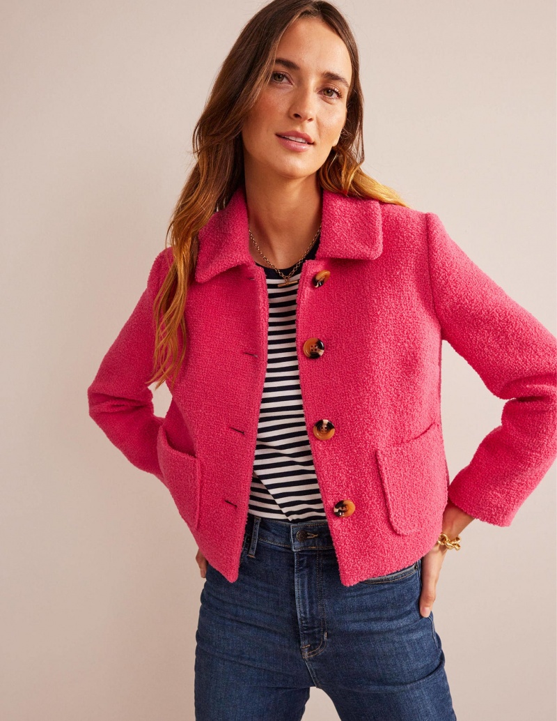 Boden Rye Textured Jacke Damen Fuchsie | WYNAK-3812