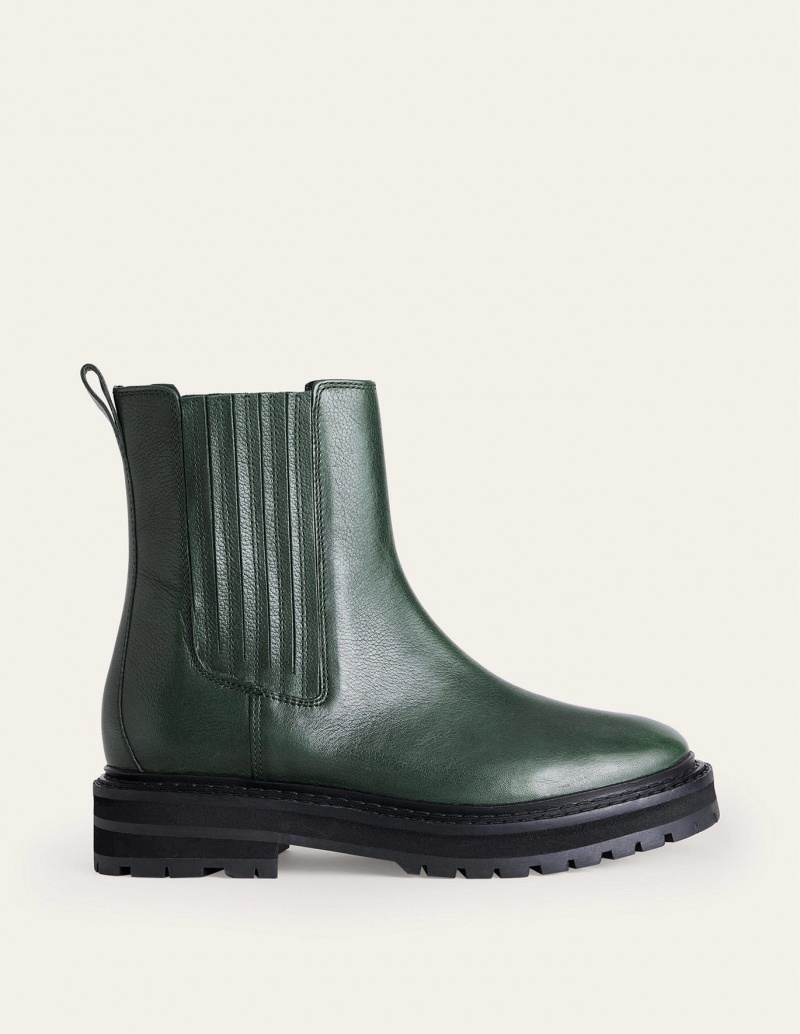 Boden Sadie Chunky Chelsea Stiefel Damen Grün | OXNBH-0476