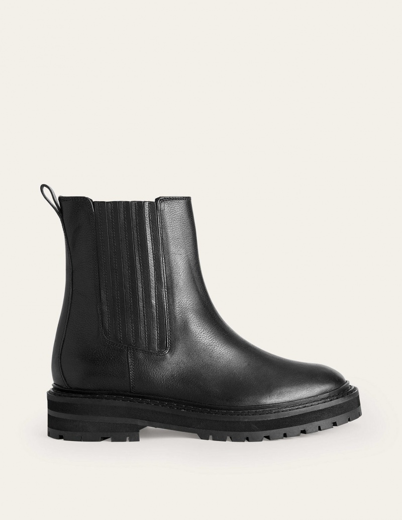 Boden Sadie Chunky Chelsea Stiefel Damen Schwarz | KXYHI-1768