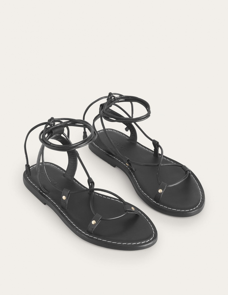 Boden Scarf Wrap Sandalen Damen Rosa Schwarz | OXFWC-5716