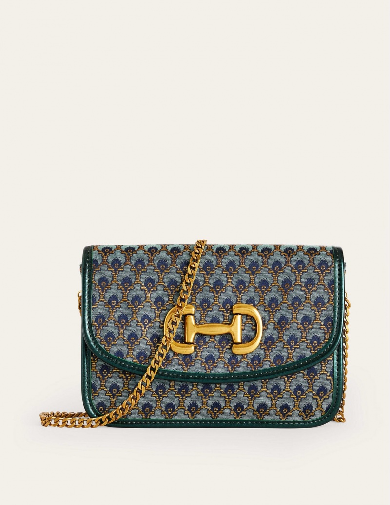 Boden Snaffle-Trim Cross Crossbody Taschen Damen Grün | 708IPYGVS