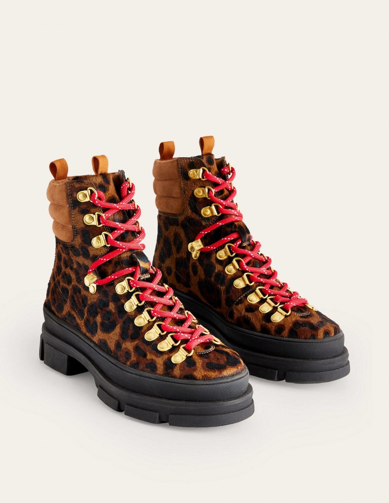 Boden Spitze-up Chelsea Stiefel Damen Leopard | LZIDW-0947