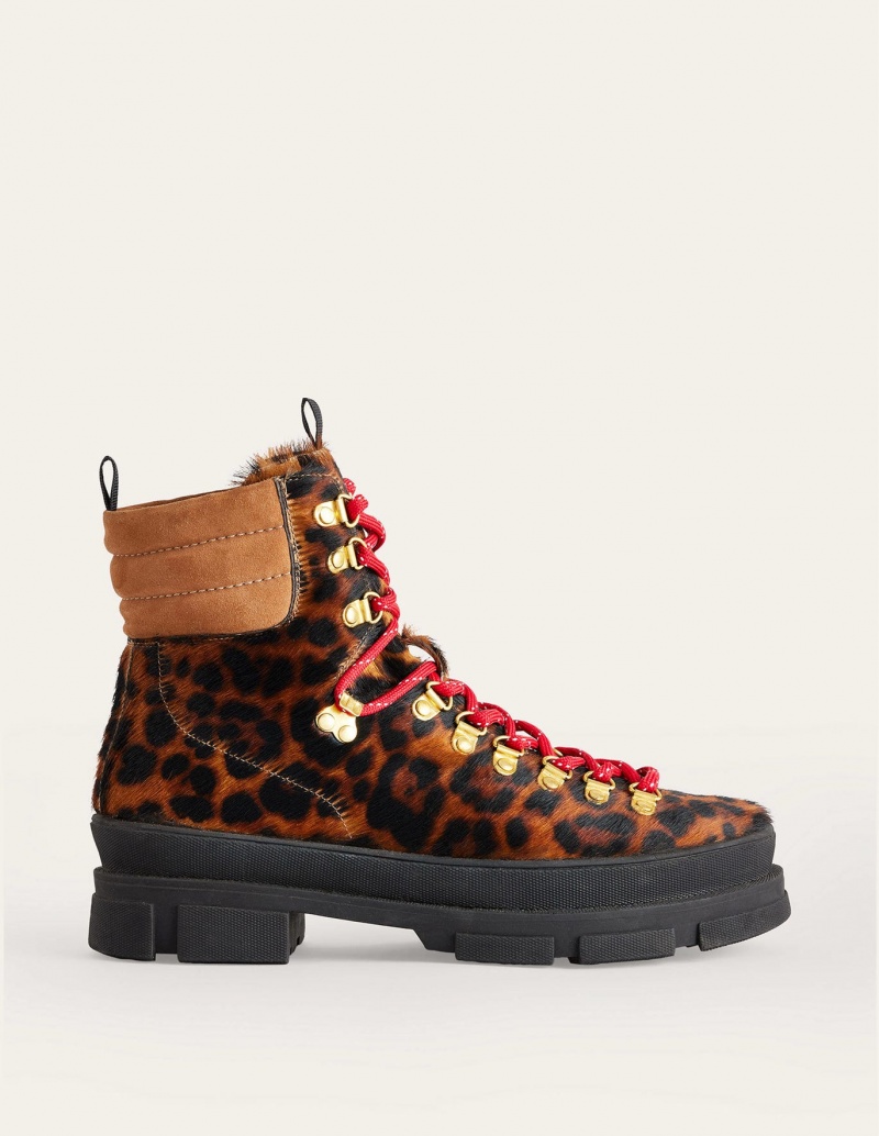 Boden Spitze-up Chelsea Stiefel Damen Leopard | LZIDW-0947